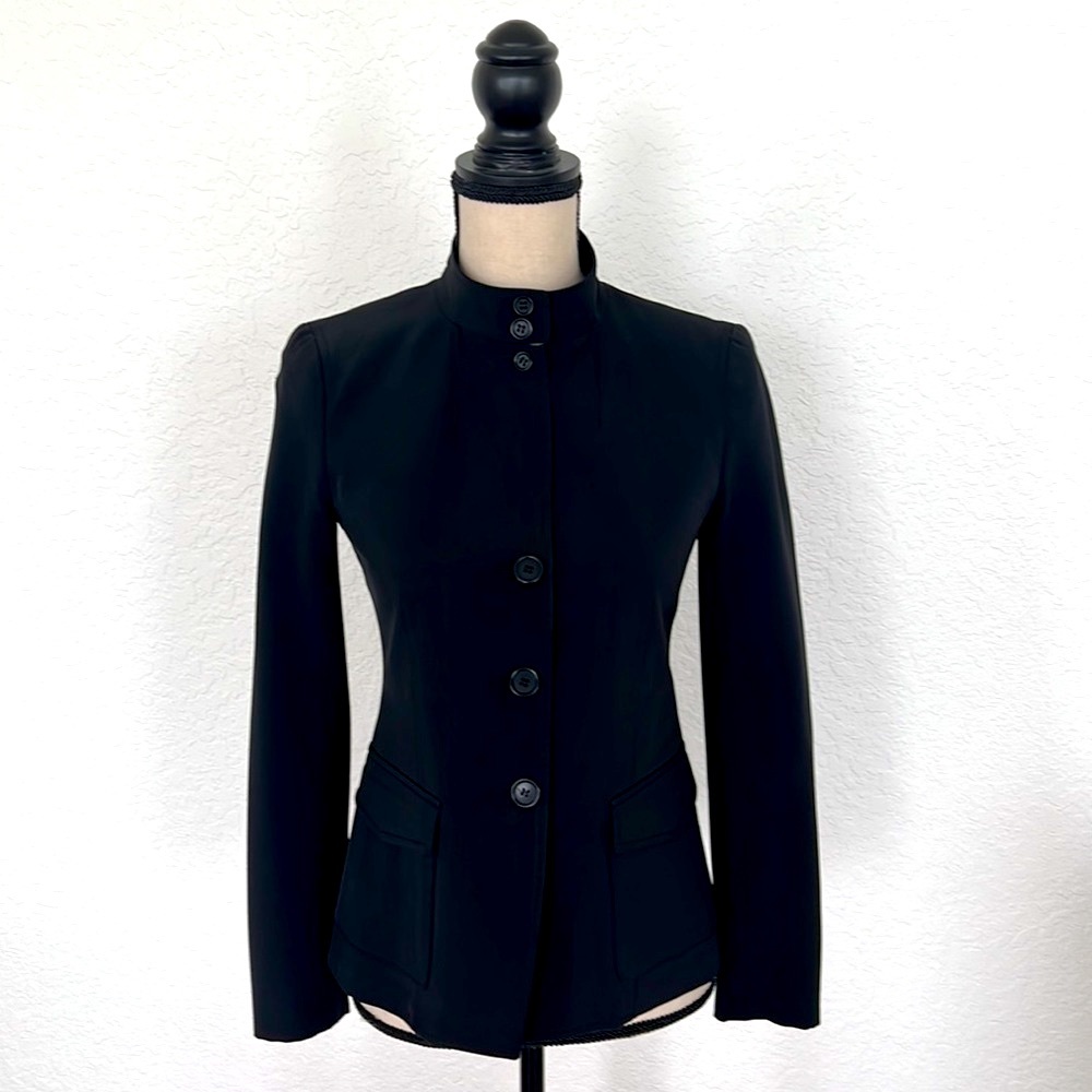 Black Mandarin Collar Theory Blazer Jacket Size 2